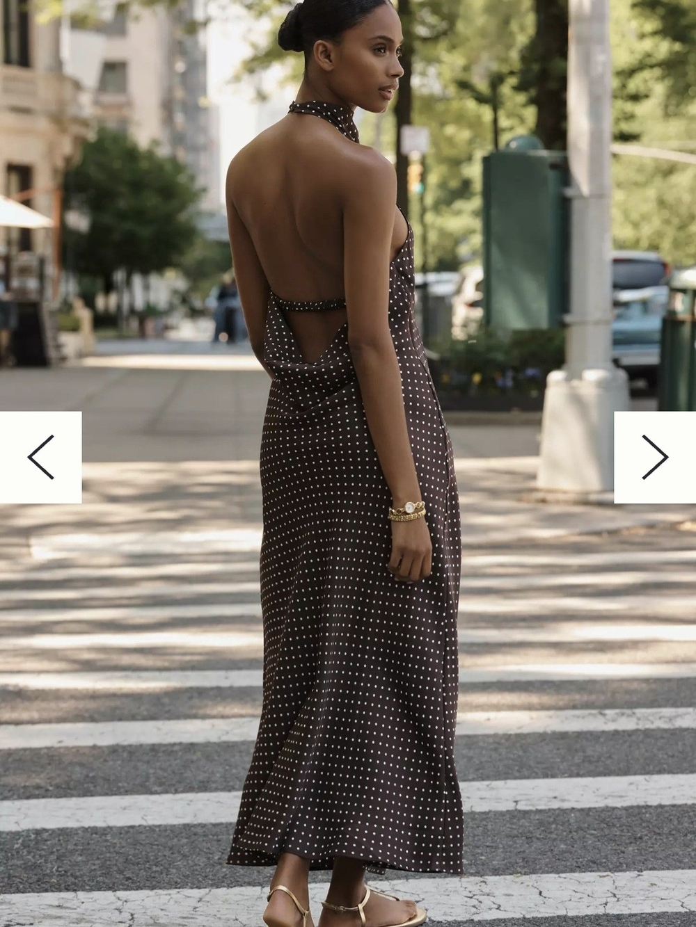 Maeve Jamie Satin Halter Midi Dress S $168 - Picture 3 of 4